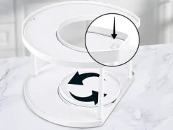 Köksorganiserare-Roterbart kryddställ för förvaringsboxar