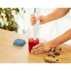 Vispar & Shakers För Salladsdressing-Rotho Loft Shaker med Press 1L Horizon Blå/Transparent