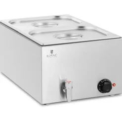 Matuppvärmare-Royal Catering - Bain marie - 600 W - 2 GN 1/2 - Tappkran
