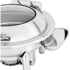 Matuppvärmare-Royal Catering - Chafing dish - Rund med visningsfönster - 5,5 L - 1 bränslecell