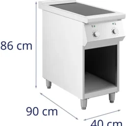 Spisar-Royal Catering - Induktionsplatta - 8500 W - 2 kokytor - 260 °C - Förvaringsutrymme