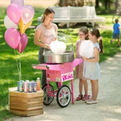 Royal Catering - Kraftfull sockervaddsmaskin med skål i rostfritt stål och värmelåda - 230 V, 1200 W