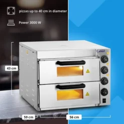 Grillar-Royal Catering - Pizzaugn - Högtemperatur - Rostfritt stål - Pizzautrustning