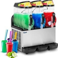 Slushmaskiner-Royal Catering - Slushmaskin - 3 x 14 l - LED-belysning - Digital kontrollpanel