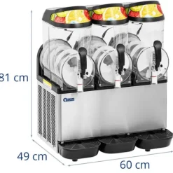 Slushmaskiner-Royal Catering - Slushmaskin - 3 x 14 l - LED-belysning - Digital kontrollpanel
