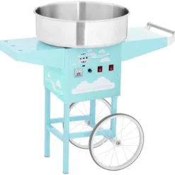 Royal Catering - Sockervaddsmaskin med vagn - 52 cm - 1200 W - turkos