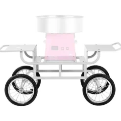 Royal Catering - Vagn för sockervaddsmaskin – 4 hjul – vit