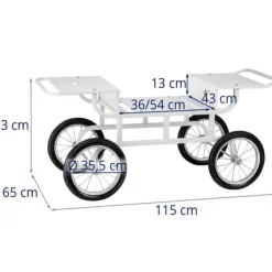 Royal Catering - Vagn för sockervaddsmaskin – 4 hjul – vit