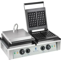 Royal Catering - Våffeljärn - 2 x 2000 W - Rektangulärt