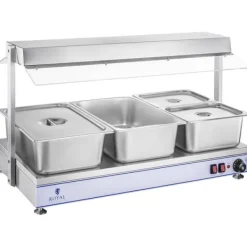 Royal Catering - Värmeplatta med 3 halogenlampor - 1550 W