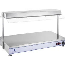 Matuppvärmare-Royal Catering - Värmeplatta med 4 halogenlampor - 2000 W - rostfritt stål