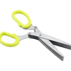 Kökssaxar-Örtsax, multifunktions 5-lagers kökssax i rostfritt stål, strimlad strimlad strimlad verktyg[985]