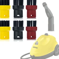 Rund Borstset för Ångtvätt 6-Pack – Effektiv Rengöring | Mångsidig Användning | Ersättningsdel för Kärcher SC 2, SC 3, SC 4