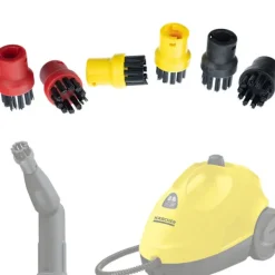 Rund Borstset för Ångtvätt 6-Pack – Effektiv Rengöring | Mångsidig Användning | Ersättningsdel för Kärcher SC 2, SC 3, SC 4