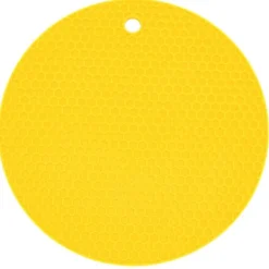 Karottunderlägg-Rund Formmatta Livsmedelskvalitet Förtjockad Silikon Placematta Isoleringsdyna Mikrovågsugnsmatta Gul