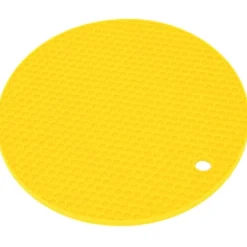 Karottunderlägg-Rund Formmatta Livsmedelskvalitet Förtjockad Silikon Placematta Isoleringsdyna Mikrovågsugnsmatta Gul