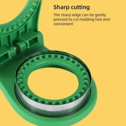 Rund smörgåsform för barn, söt präglingsverktyg för frukostbröd, kreativt gör-det-själv-verktygsset för risbollar (röd)