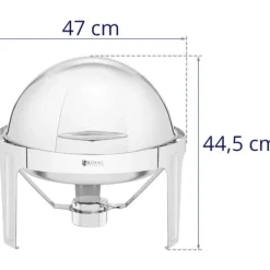 Rundabordsmatvärmare för pasta med rolltop-överdrag, 6 l