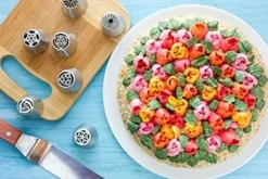 Utrustning För Tårtdekoration-Russian Piping Tips 12 st Set Ryska tyllar Nozzles XXL Tyll