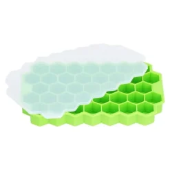 37-rutigt cellformad isform med silikonlock Livsmedelsgodkänd isbitsform för bar HomeGreen