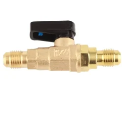 1/4SAE Verktyg för luftkonditionering, kylskåp, köldmediumreglerventil, adapter, fluorkulventil