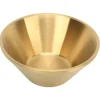 Salladsskålar i rostfritt stål Guld dubbellager Utsökt dekorativ guldskål för kök Mixning Matlagning Bakning Förberedelse 18 cm