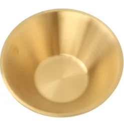 Salladsskålar i rostfritt stål Guld dubbellager Utsökt dekorativ guldskål för kök Mixning Matlagning Bakning Förberedelse 18 cm