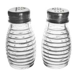 Salt- och pepparkar i glas, 2 st.