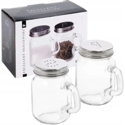 Salt- och pepparkar i glas