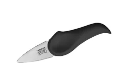 SAMURA Köksknivar-PEARL 3,0” Ostronkniv - Premium Japanskt Stål Svart Köksverktyg för Precisionsöppning av Skaldjur och Kulinarisk Förträfflighet