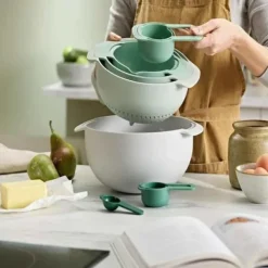 Joseph Joseph Vispskålar & Bunkar-Sats med blandskålar - - Nest™ 9 Plus - 9 delar - Grön - Modern design