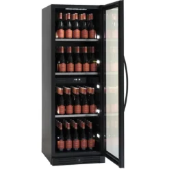 Scandomestic SV 1382 B - Vinkylskåp - 2 zoner - bredd: 59,5 cm - djup: 68,2 cm - höjd: 176,4 cm - 461 liter - svart - Upp till 138 flaskor