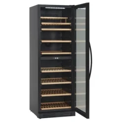 Scandomestic SV 124 B Premium Collection - Vinkylskåp - 2 zoner - bredd: 59,5 cm - djup: 72,5 cm - höjd: 176,4 cm - 416 liter - svart - Upp till 126 | CDON