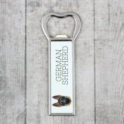 Drinkshakers & Drinkverktyg-Schäfer, Alsace I - flasköppnare med foto och inskription för Art-Dog öl