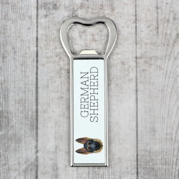 Drinkshakers & Drinkverktyg-Schäfer, Alsace I - flasköppnare med foto och inskription för Art-Dog öl