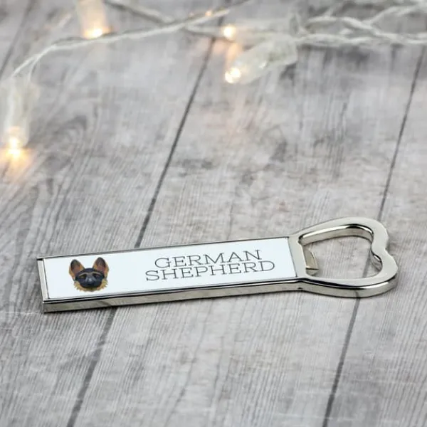 Drinkshakers & Drinkverktyg-Schäfer, Alsace I - flasköppnare med foto och inskription för Art-Dog öl