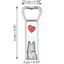 Schipperke - flasköppnare med en hund, personlig kylöppnare, unik present till en man från Art-Dog