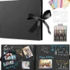 Förvaring Av Fotografier-Scrapbook-fotoalbum, DIY-fotoalbum med 12 pennor, 80 sidor, presenter till bröllopsresor