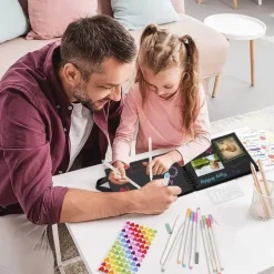 Förvaring Av Fotografier-Scrapbook-fotoalbum, DIY-fotoalbum med 12 pennor, 80 sidor, presenter till bröllopsresor