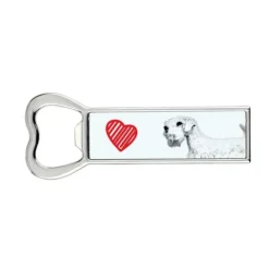 Sealyham Terrier - flasköppnare med en hund, personlig kylöppnare, unik present till en man från Art-Dog