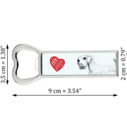 Sealyham Terrier - flasköppnare med en hund, personlig kylöppnare, unik present till en man från Art-Dog