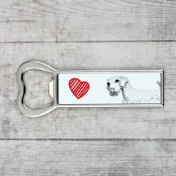 Sealyham Terrier - flasköppnare med en hund, personlig kylöppnare, unik present till en man från Art-Dog