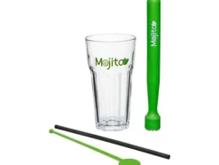 Verktygsset För Drinkar-Secret De Gourmet Mojito set 13 delar cocktailglas 330 ml Muddler mixer sugrör