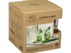 Verktygsset För Drinkar-Secret De Gourmet Mojito set 13 delar cocktailglas 330 ml Muddler mixer sugrör