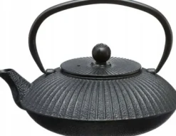 Secret de Gourmet Tekanna i gjutjärn, professionell tekanna, 800 ml, svart färg