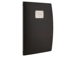 Tillbehör För Matservering-Securit® A4 RIO menuomslag med bestikdesign i sort