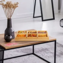 Serveringsfat set, bambu, 5.5x47x32.5 cm, natur