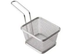 Tillbehör För Matservering-Serveringskurv Mini Friture 10x9x5.5 cm Rustfri stål,6 stk/pk