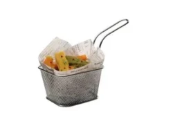 Serveringskurv Mini Friture 10x9x5.5 cm Rustfri stål,1 stk