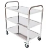 Tillbehör För Matservering-Serveringsvagn - Rostfritt stål - 3 våningar - Med hjul - För restaurang, kök och hotell